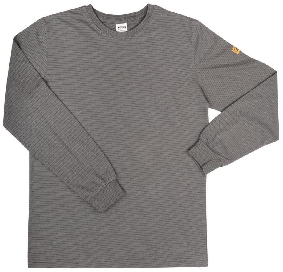 Ismont T-Shirt ESD Langarm T-Shirt antistatisch Grau – ISMONT ISM 6638