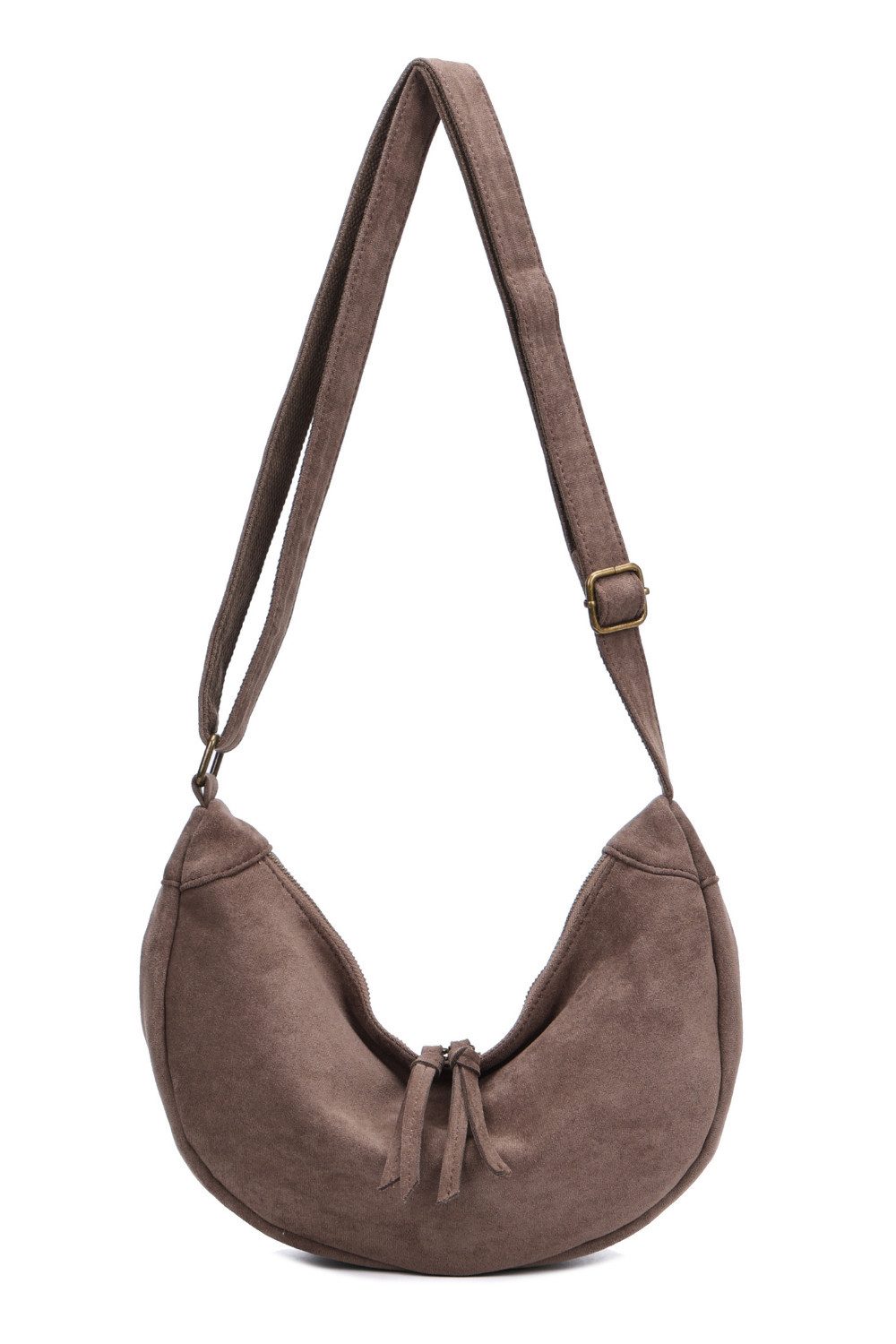 BRISE TASCHE Schultertasche Elegante Halbmond Schultertasche aus Wildleder günstig online kaufen