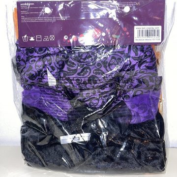 purplerain Hexen-Kostüm New Girls Size 130 (7-8Y) Black Orange Deluxe Witch Costume Halloween
