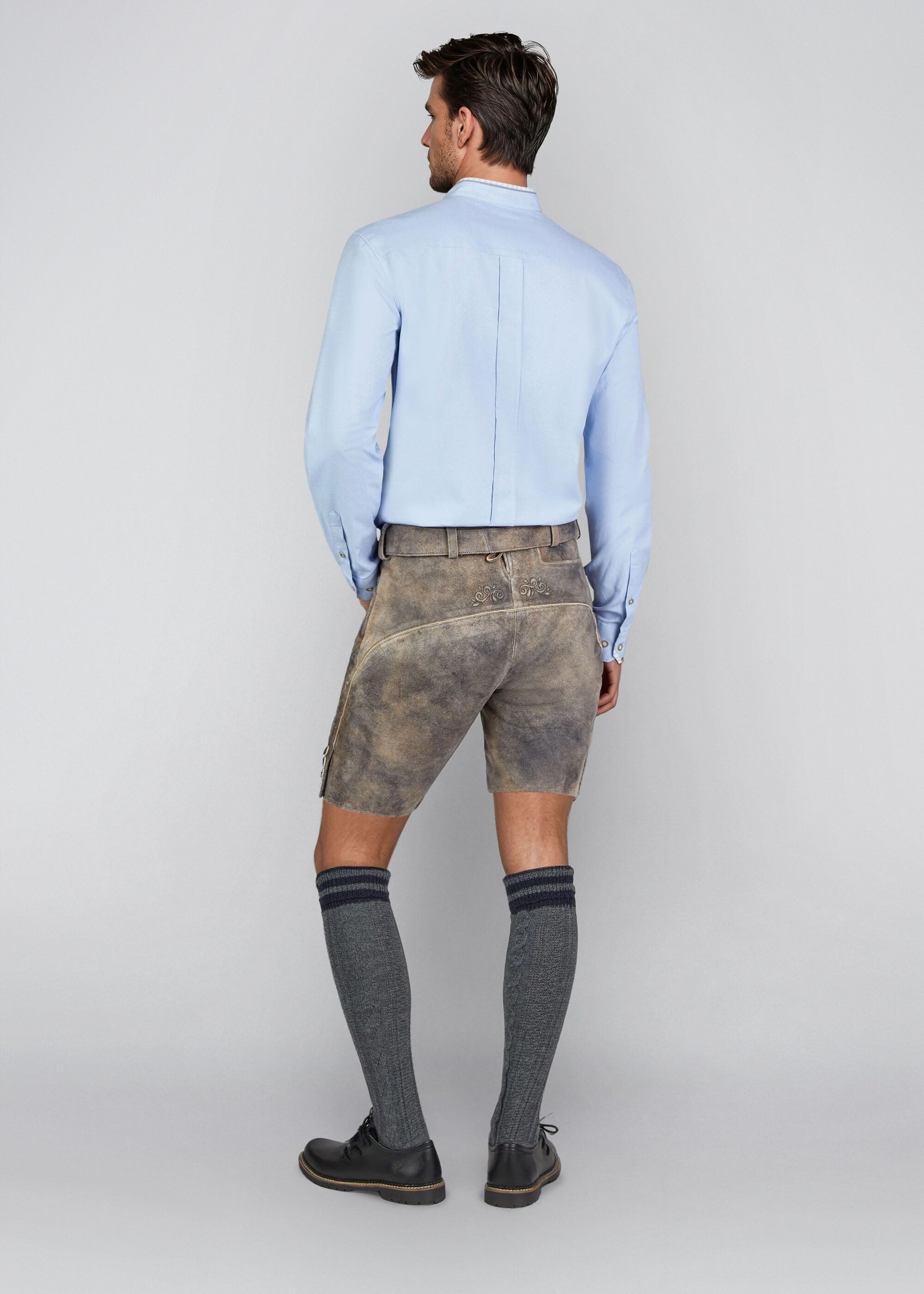 Spieth & Wensky Lederhose Heribert 45 cm, Knöpfe am Beinabschluss