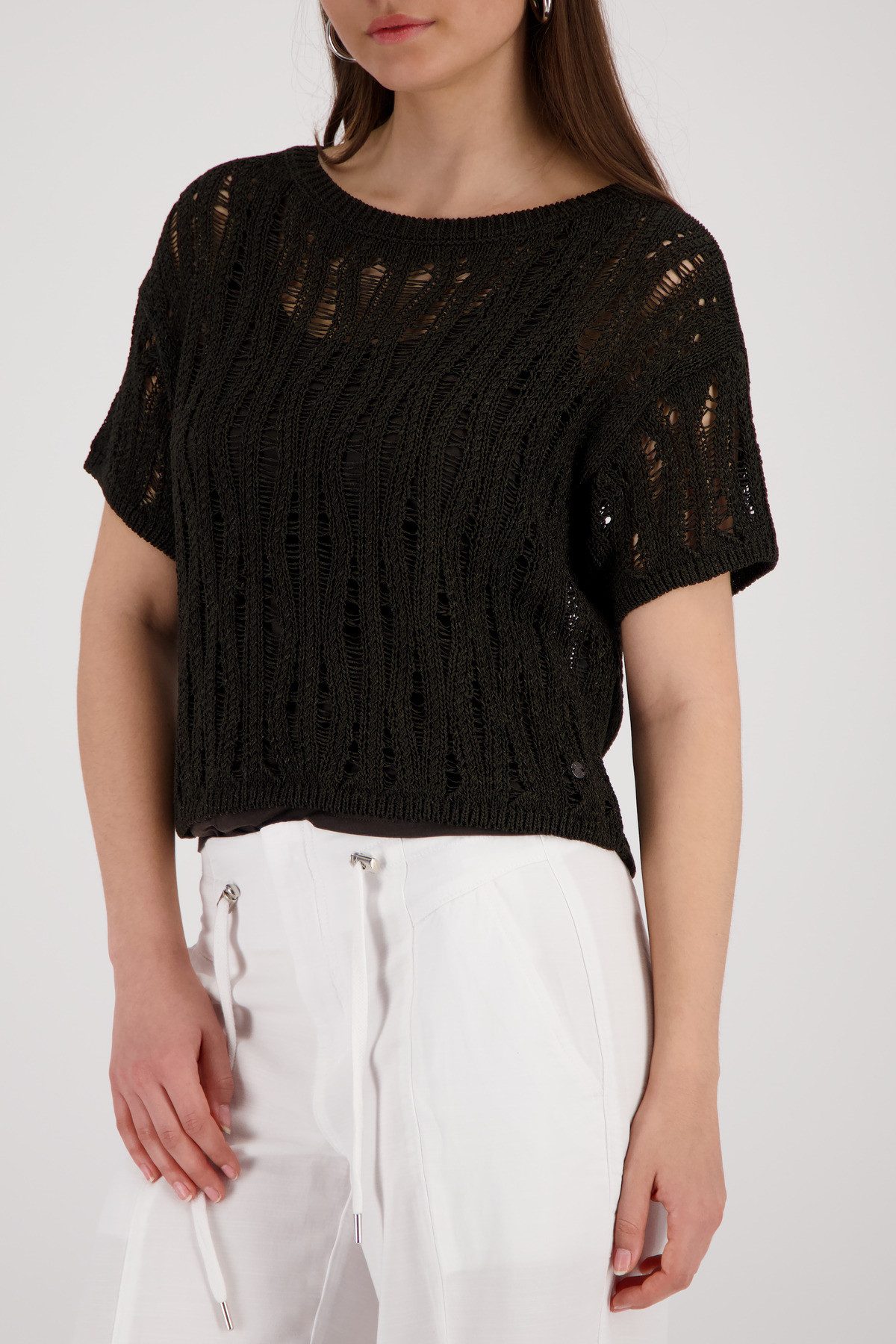 Monari Ajourpullover Pullover Ajour Regular fit mit Ajour-Strick