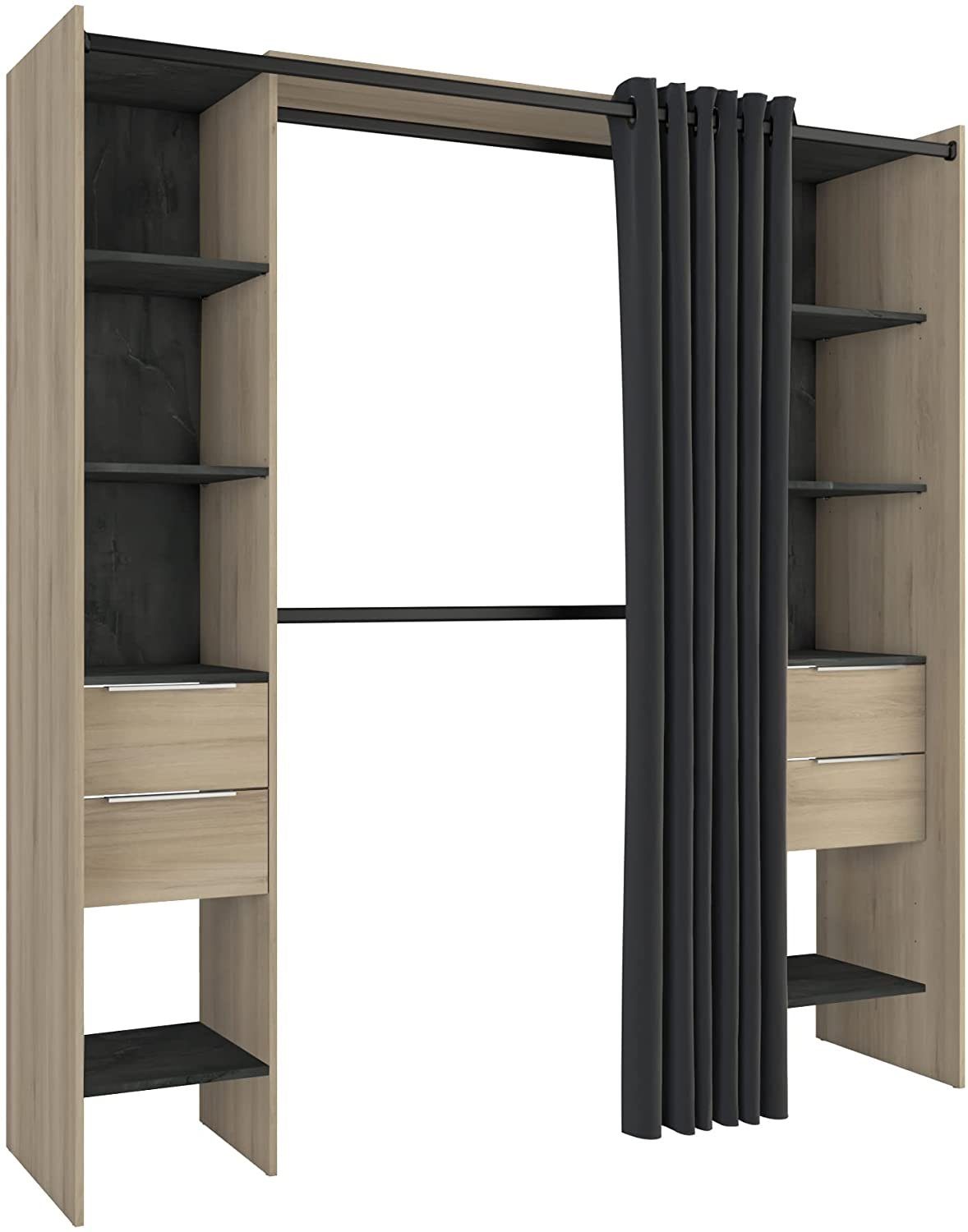 habeig Kleiderschrank Kleiderschrank begehbar offen Garderobe günstig online kaufen