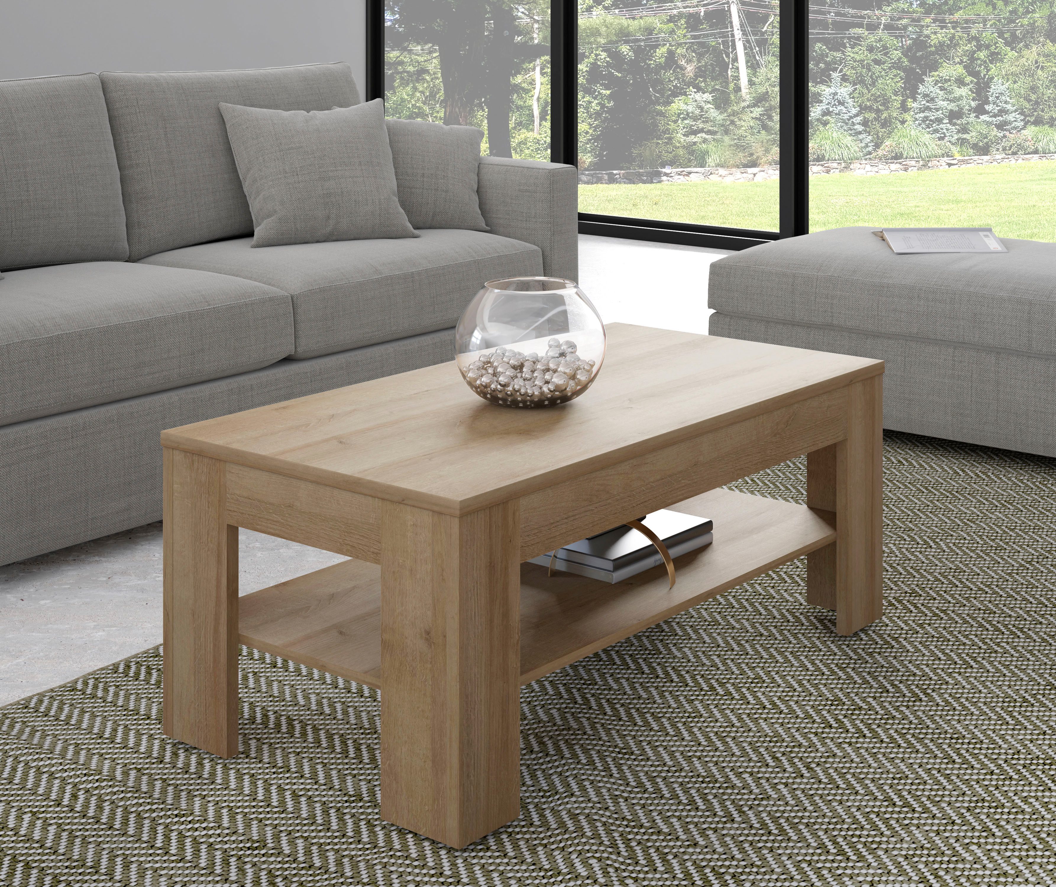 FORTE Couchtisch Attention, Couchtisch, Ablageboden, Holzoptik günstig online kaufen