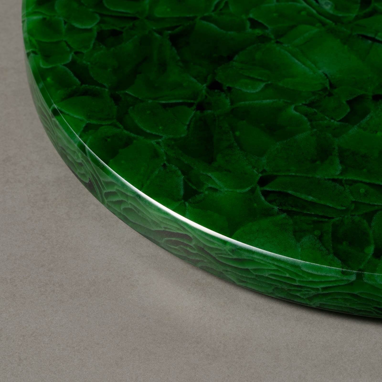 MAGNA Atelier Käseplatte Glaskeramik, Ø30cm Forest GLASKERAMIK, Dekotablett mit rund, CHEFCHAOUEN Green