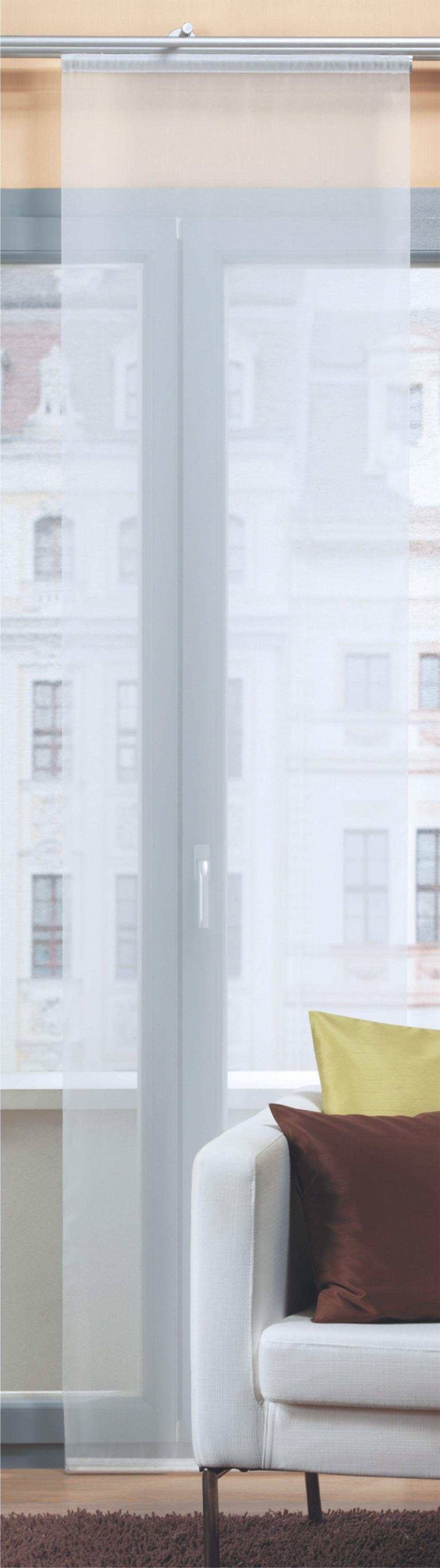 HOME WOHNIDEEN Schiebegardine CROCKETT (1 St), Klettband, transparent, Voile, HxB: 245x60