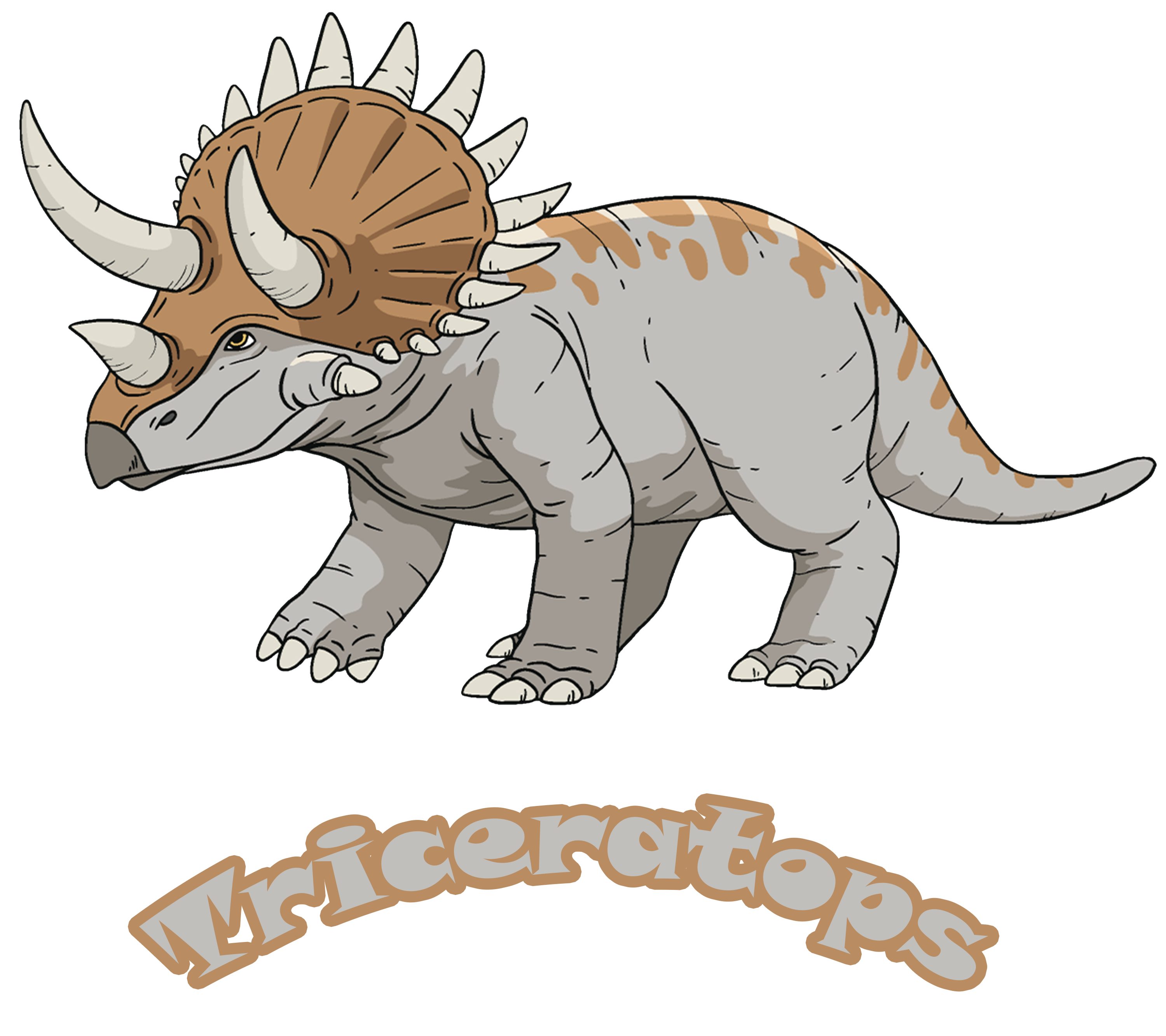T-Shirt MyDesign24 weiss Triceratops Aufdruck, Dino 100% mit mit i52 bedrucktes Kinder T-Shirt Baumwolle