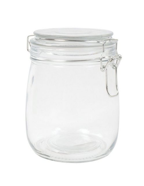 BURI Vorratsdose “Drahtbügelglas 750ml Bügelverschluss Vorratsglas Einmachgläser Einweckglas Glas”, Glas
