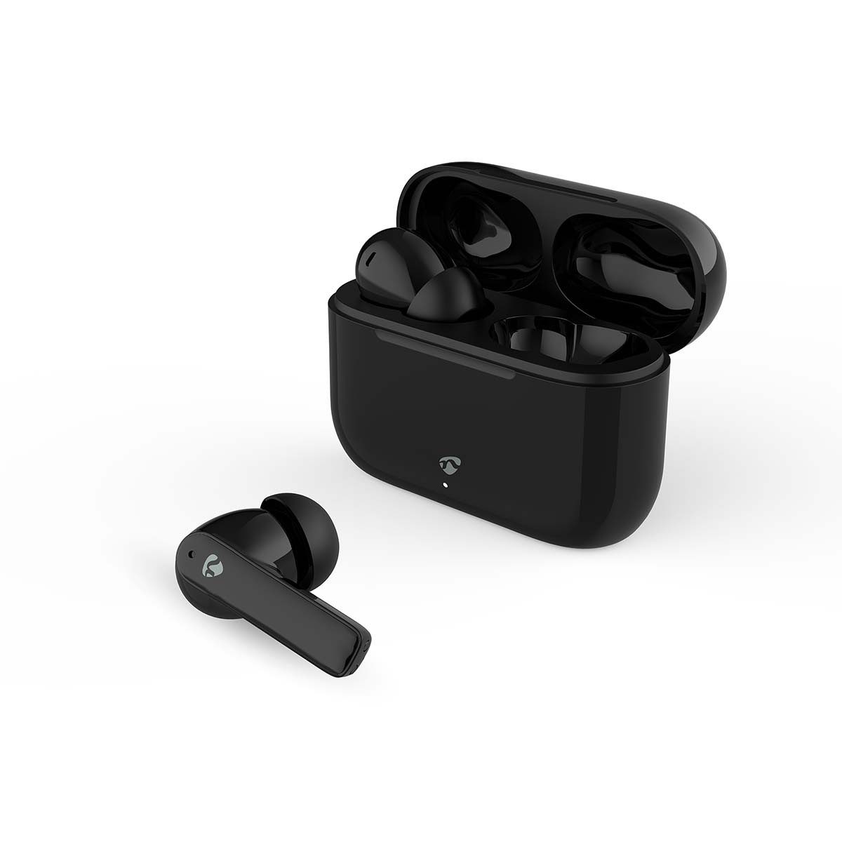Nedis HPBT2425BK In-Ear-Kopfhörer (Bluetooth 5.2, ENC, 24 h Gesamtspielzeit, berührungssteuerung, Bluetooth®, Bluetooth 5.2, ENC, 24 h Gesamtspielzeit, berührungssteuerung)