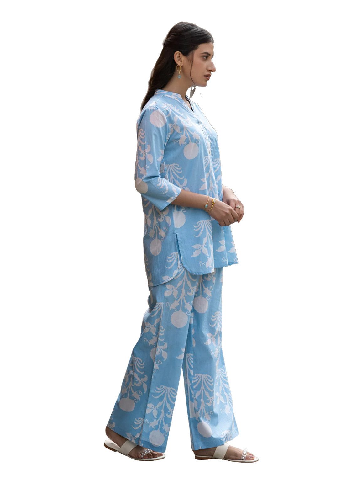 PfauGermany Longbluse Co-ord Set Summer Splash Co-ord Set 2 pcs Bluse +Hose