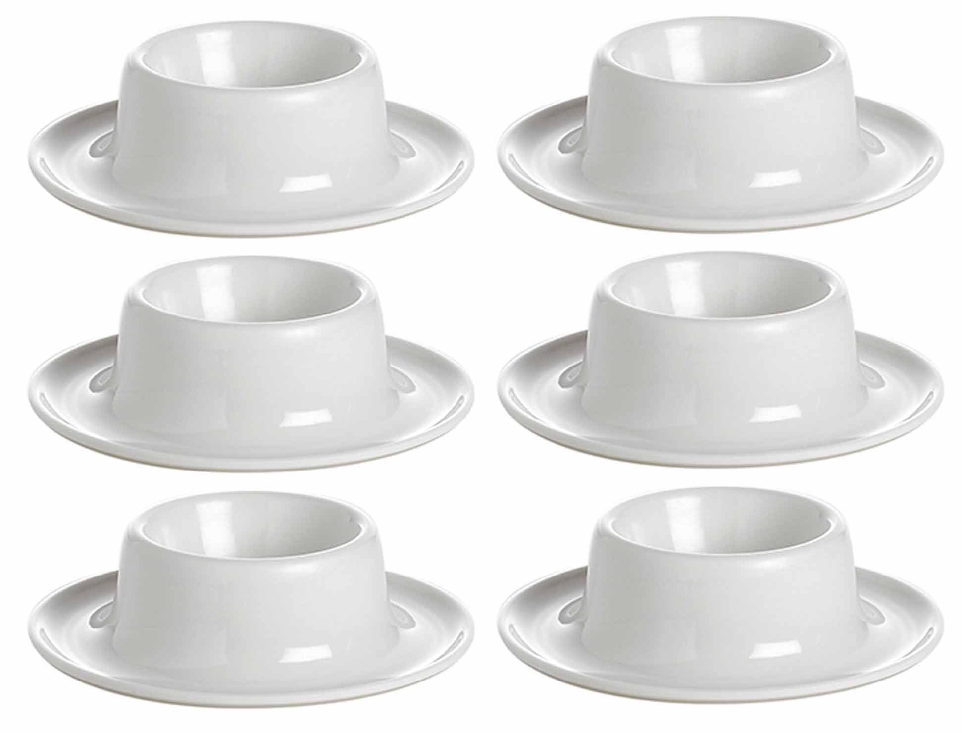 Eierbecher Eierbecher Weiss Melamin 6er Set