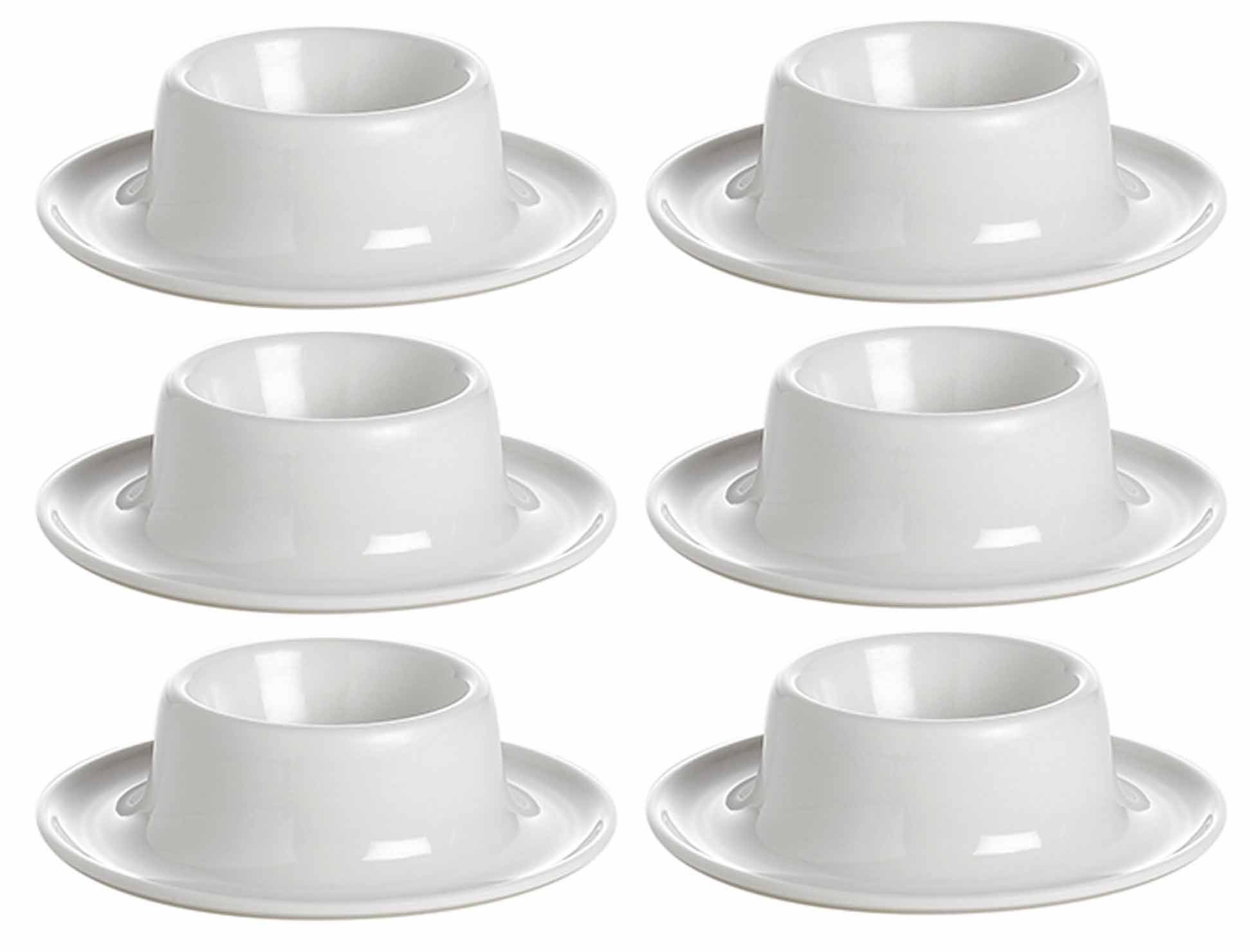 GIMEX Eierbecher Eierbecher Weiss Melamin 6er Set, (6-tlg)