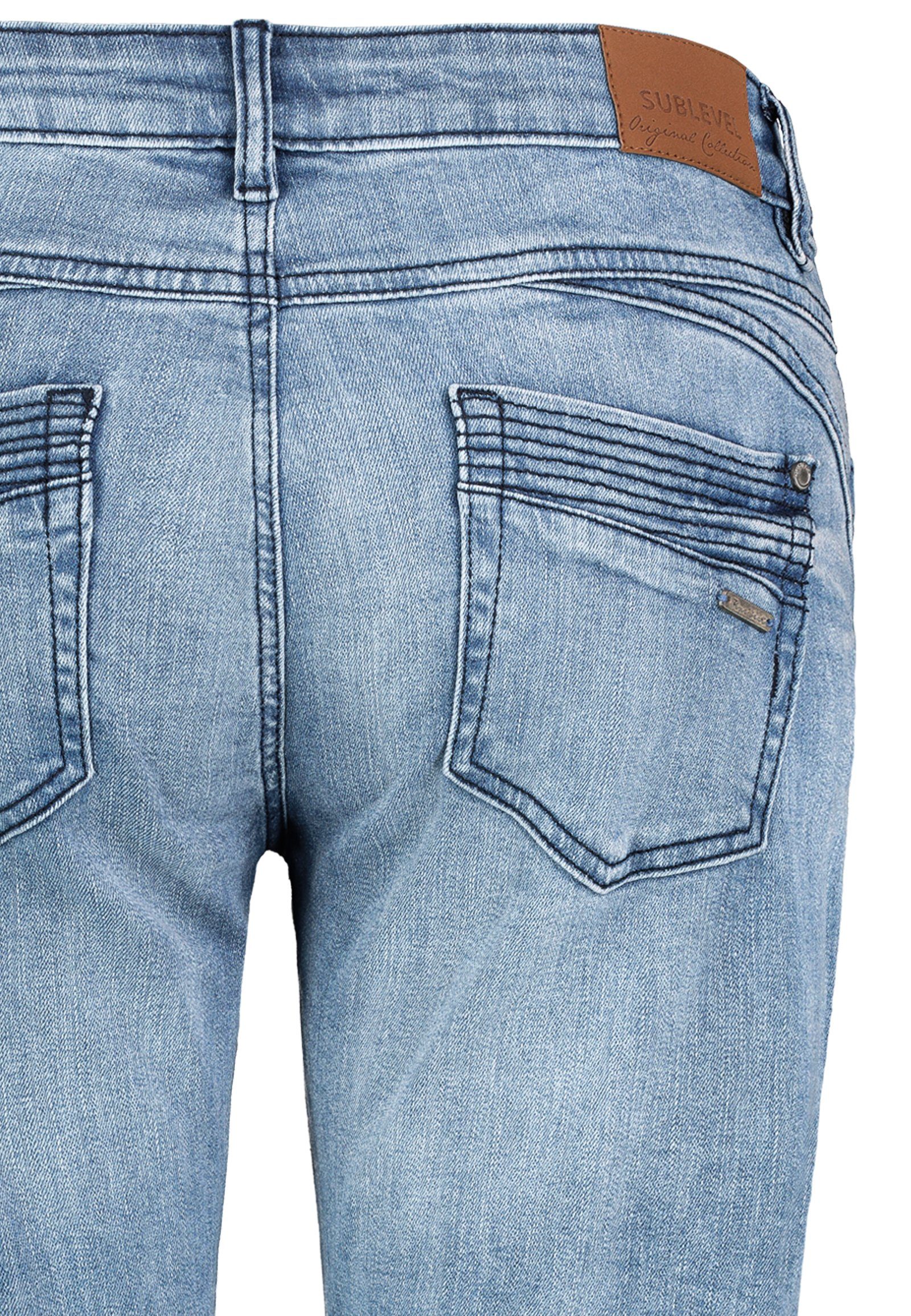 SUBLEVEL Bermudas Damen Capri Hose Jeans Shorts 3/4 Hose Short Bermuda Denim Short – Bild 5 von 5