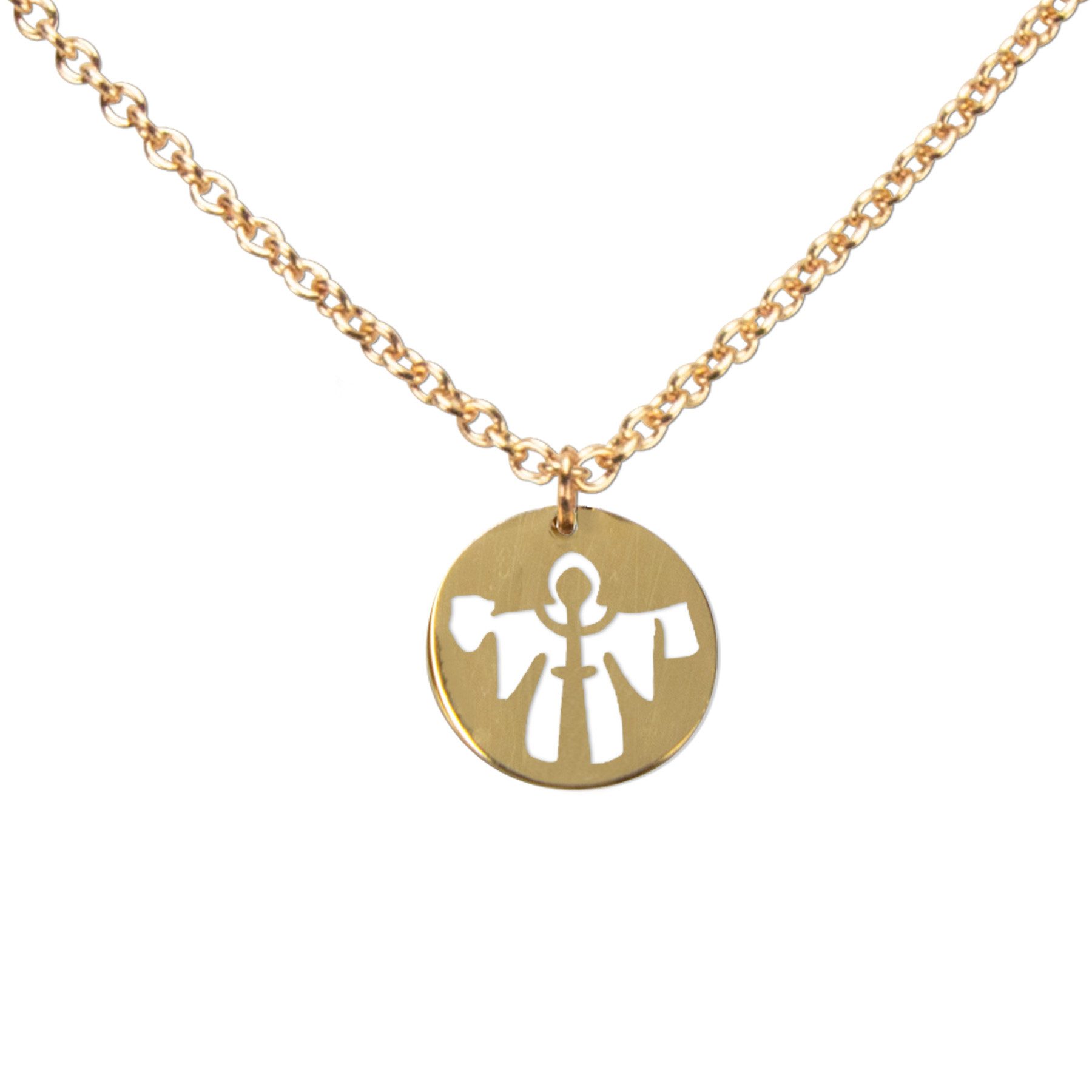 DAHEIM Kette mit Anhänger Halskette Münchener Kindl (vergoldet), - filigrane Kette für Damen und Frauen, Heimat-Schmuck München aus Ede