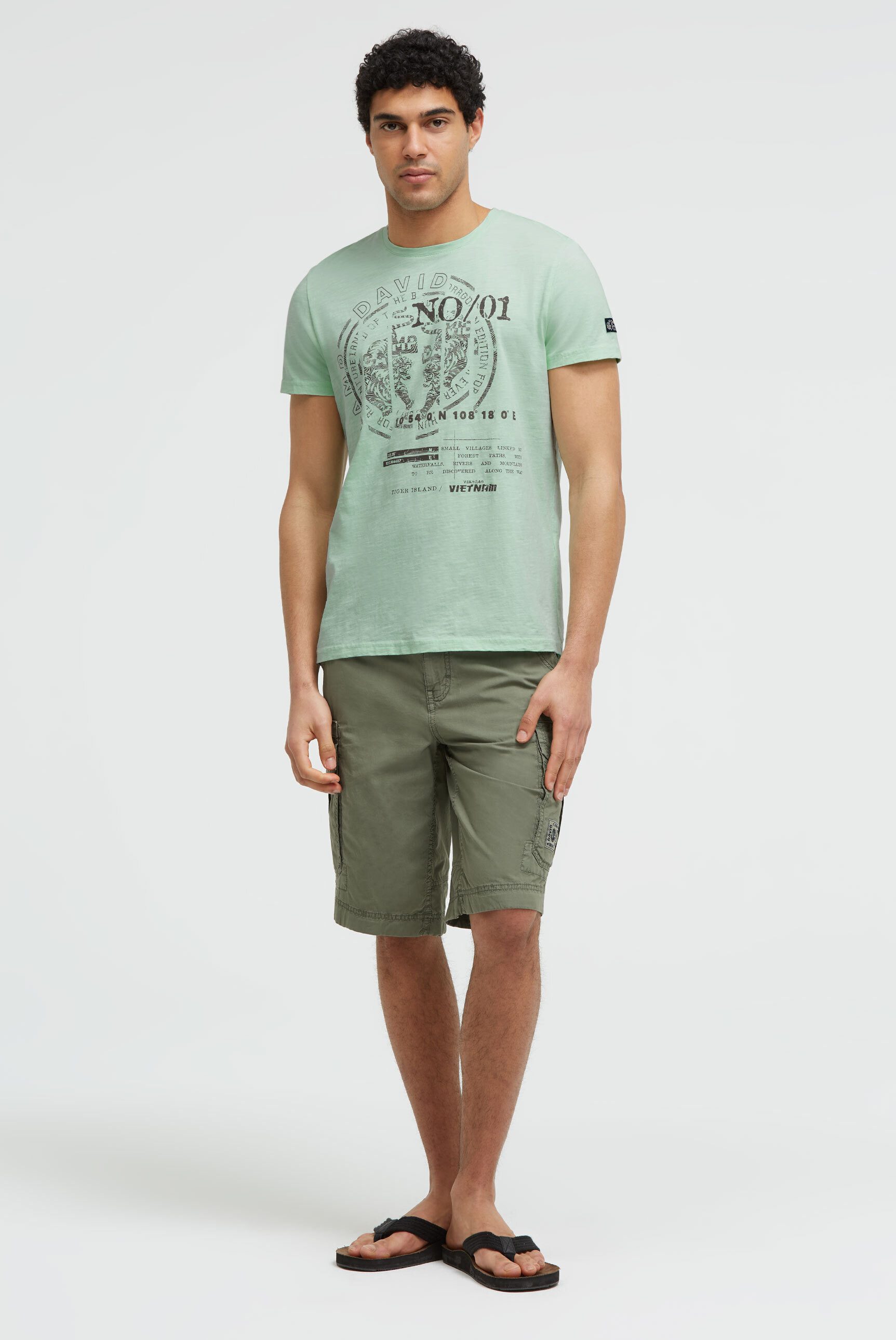 CAMP DAVID Rundhalsshirt mit Necktape