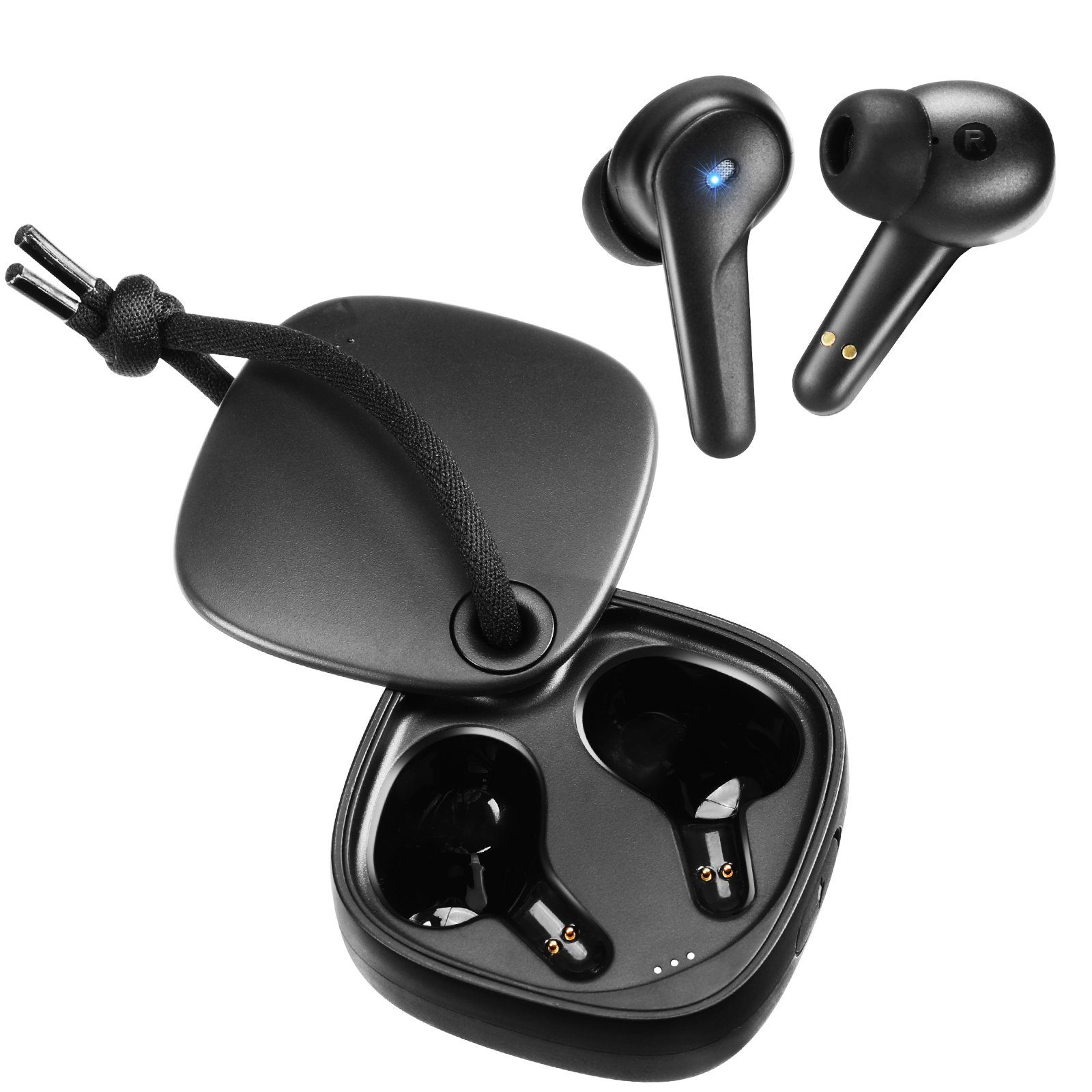 Yuede Bluetooth Навушники, Kabellose Bluetooth 5.3 HiFi Stereo Навушники-вкладиші (mit Schlüsselband, 24H Akkulaufzeit, IPX5 Wasserdicht Headphones, Ideal für Arbeit, Studium und Sport)