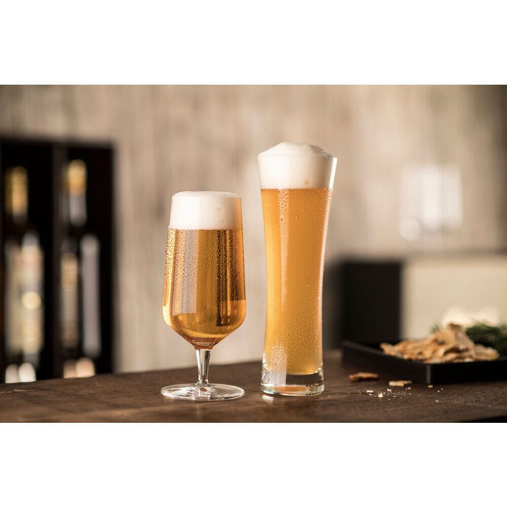 SCHOTT ZWIESEL Bierglas Weizenbierglas groß 4er-Set Beer Basic mit Moussierpunkt klar, 4-tlg., Tritan-Kristallglas, Weizenbierglas groß, 4-tlg., Ø8,6cm, Tritan- – Bild 3 von 4