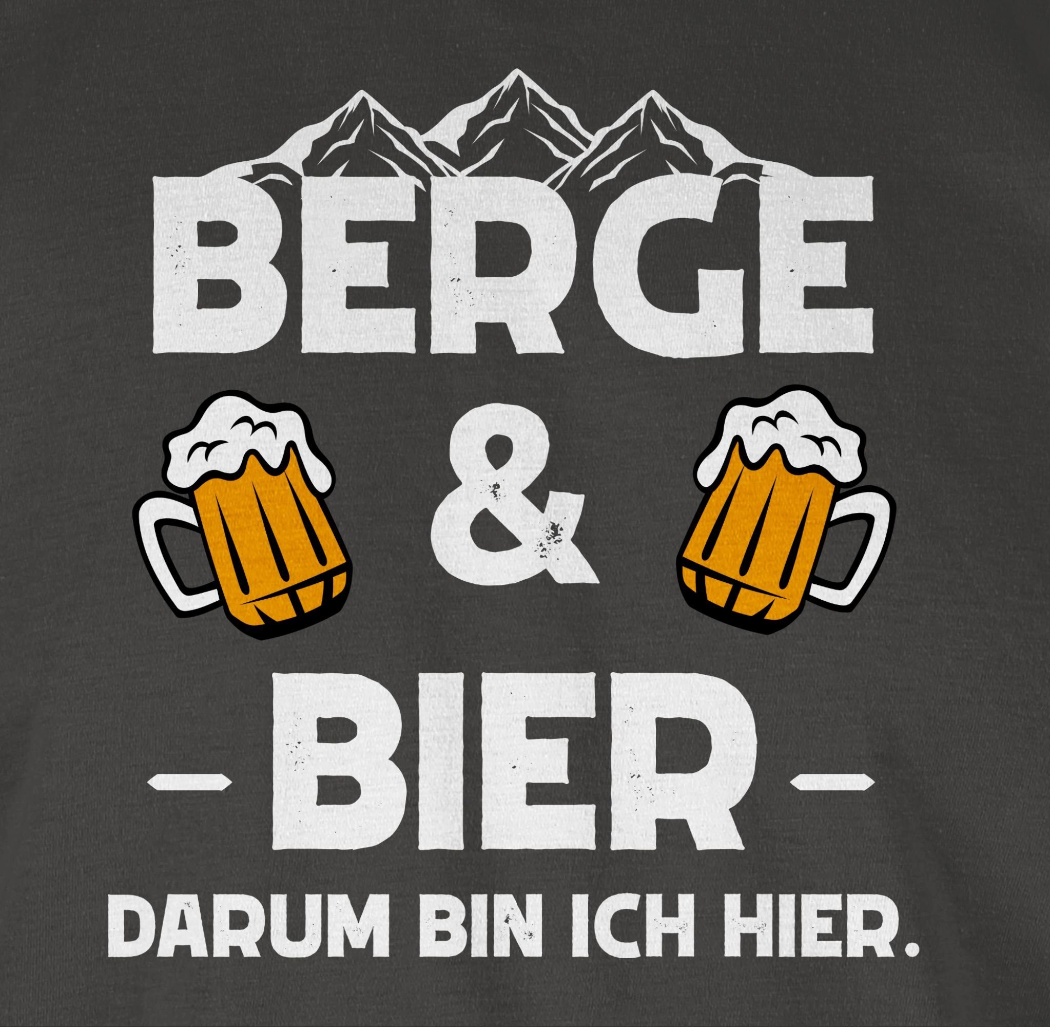 Party Shirtracer Ski und Berge Bier T-Shirt Dunkelgrau Apres 2