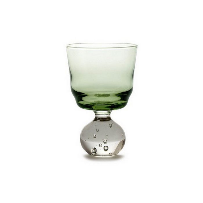 daslagerhaus living Wasserkrug Trinkglas Eternal Snow grün-weiß h 9 5cm