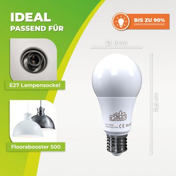 Bio Green LED-Lichtsystem Energiesparende LED Pflanzenlampe "LUM 505" mit 6,5 Watt E27-Fassung, E27, 1 St., weiß