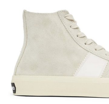 Tom Ford TOM FORD Cambridge Catwalk Item High-top Suede Sneakers Taupe Schuhe T Sneaker