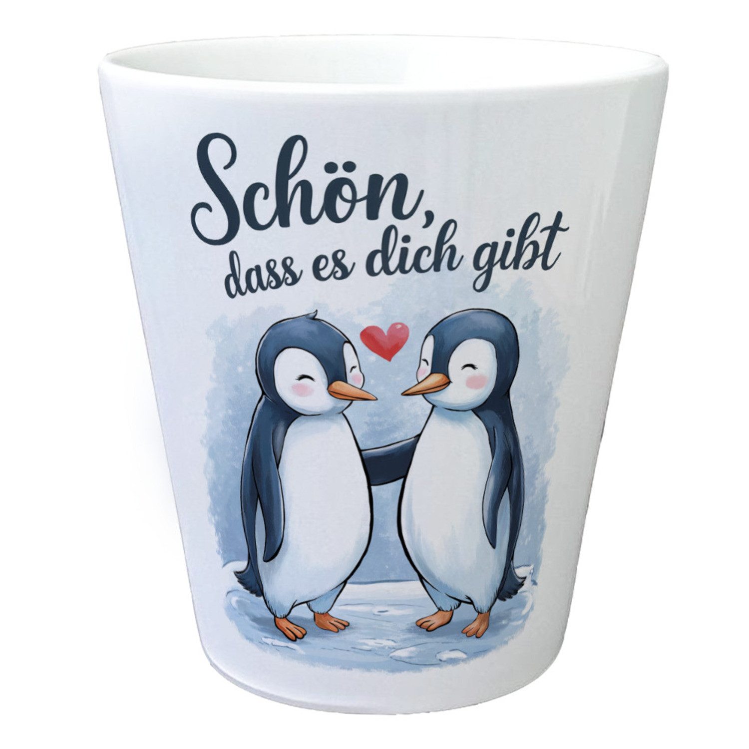 speecheese Blumentopf Pinguine mit Herz Blumentopf - Schön, dass es dich gibt