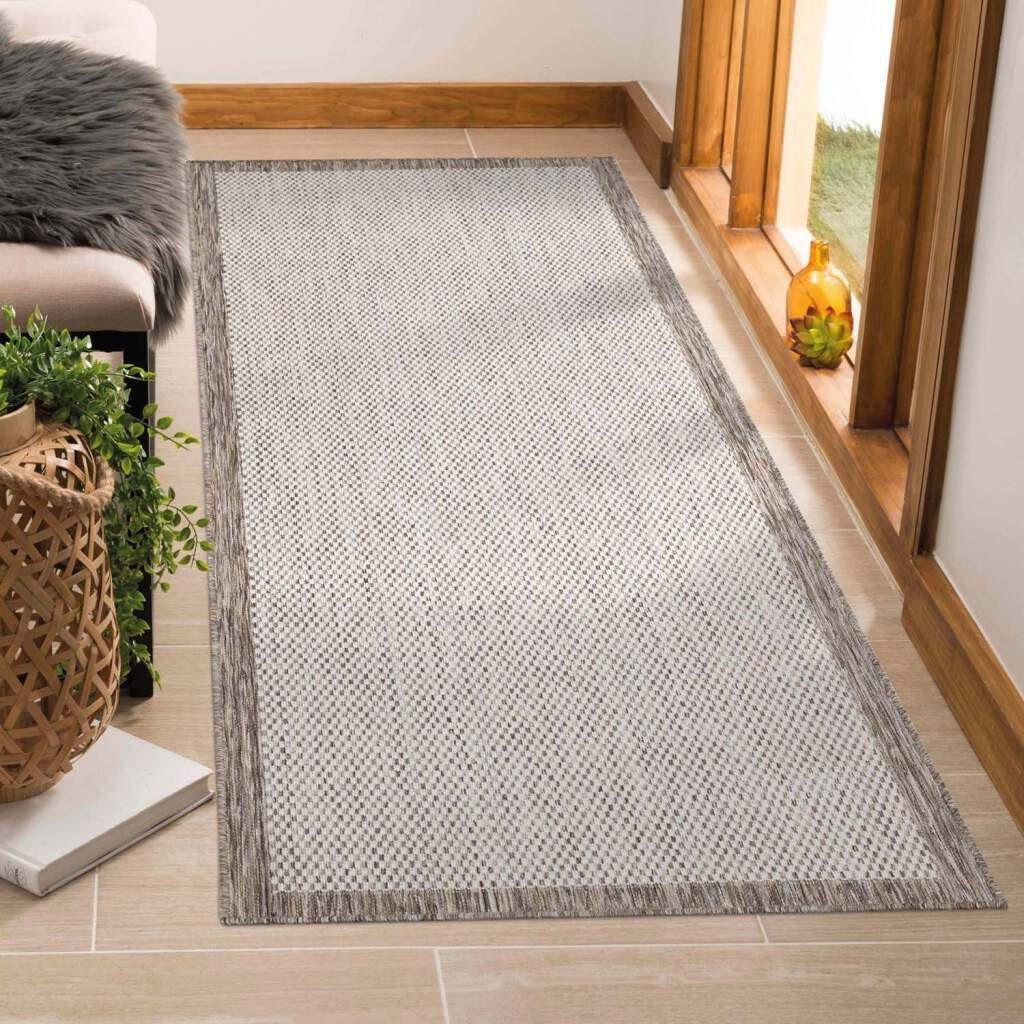 5 Outdoor, in Läufer erhältlich City, mm, Form quadratischer Carpet auch beige UV-beständig, rechteckig, Flachgewebe, Höhe:
