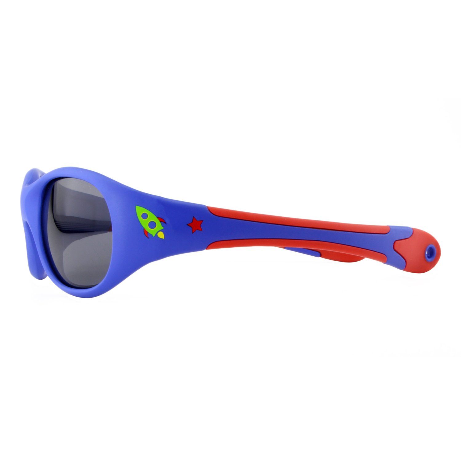 & SUNGLASSES mit pfiffigen Farben Flexibel Motiven) bunten & & ActiveSol Rocket (in Sonnenbrille Unzerstörbar Baby 0-2 Sonnenbrille, Jungen Mädchen, Jahre