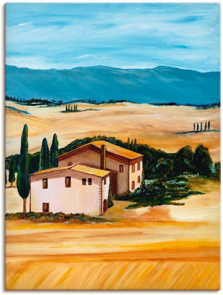 Artland Wandbild Sommer in der Toskana, Felder (1 St), als Alubild,  Leinwandbild, Wandaufkleber oder Poster in versch. Größen
