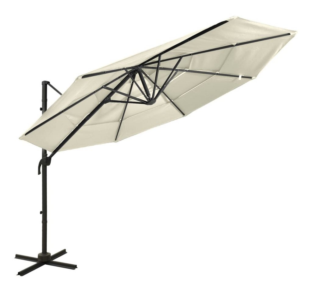 Thumbnail - DOTMALL Sonnenschirm Sonnenschirm mit Aluminium-Mast 4-lagig 3x3 m