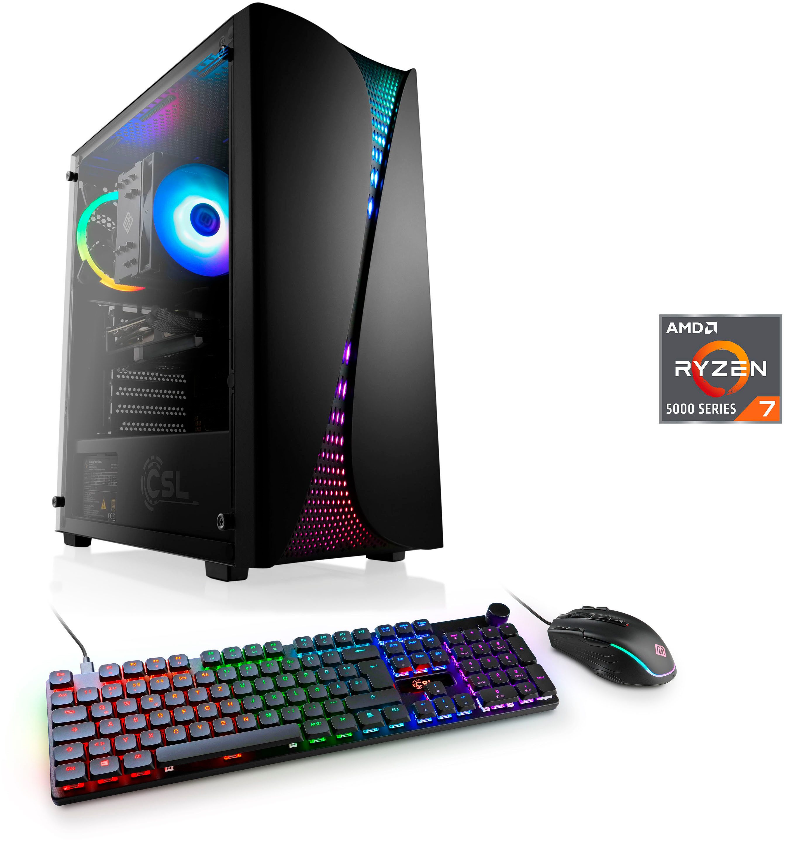 CSL ARVENOX L28111 Gaming-PC (AMD Ryzen 7 5700X, GeForce RTX 5070, 16 GB RAM, 1000 GB SSD, Luftkühlung)