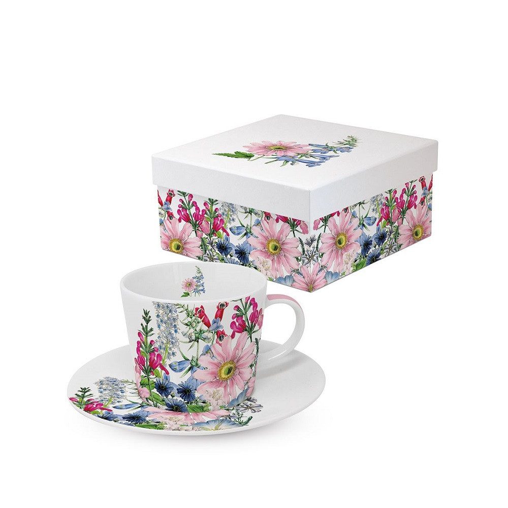 Tasse PPD, Vögel, Blumen, Sommer, Kaffee Tasse / Espressotasse Set Motiv