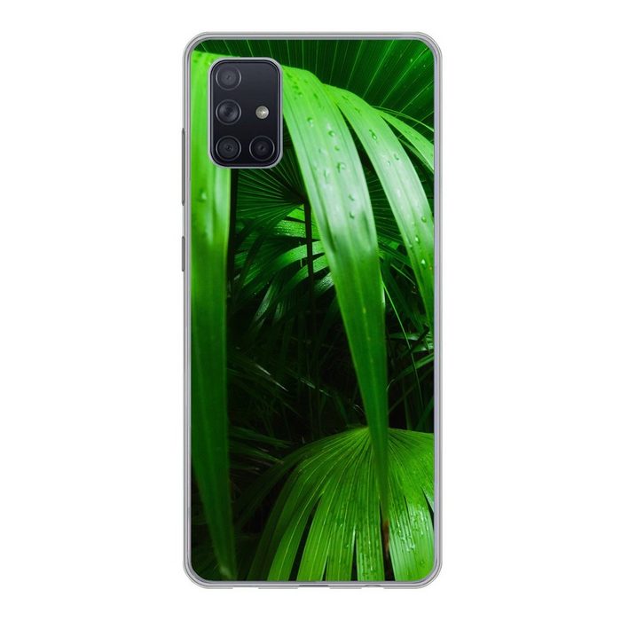 MuchoWow Handyhülle Palmenblätter im Dschungel Phone Case Handyhülle Samsung Galaxy A71 Silikon Schutzhülle