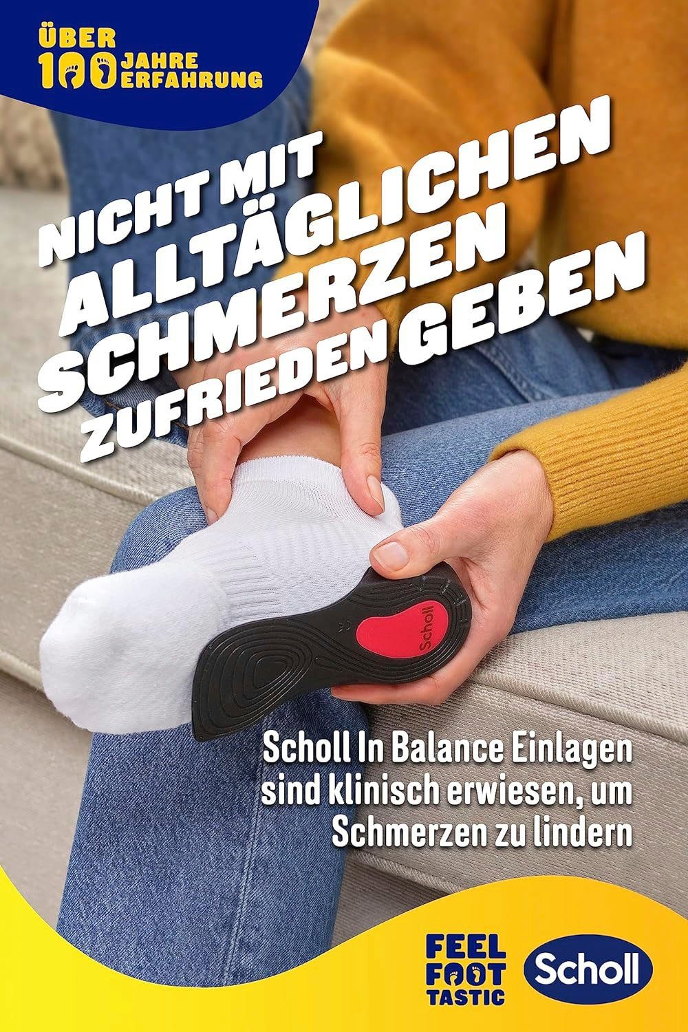 Scholl Einlegesohlen In-Balance 3/4 bei Schmerzen Knie bis Ferse, Sohlen bei Schmerzen von Knie bis Ferse