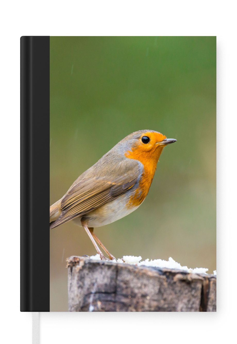 MuchoWow Notizbuch Tiere - Vogel - Rotkehlchen, Journal, Merkzettel, Tagebuch, Notizheft, A5, 98 Seiten, Haushaltsbuch | Notizbücher