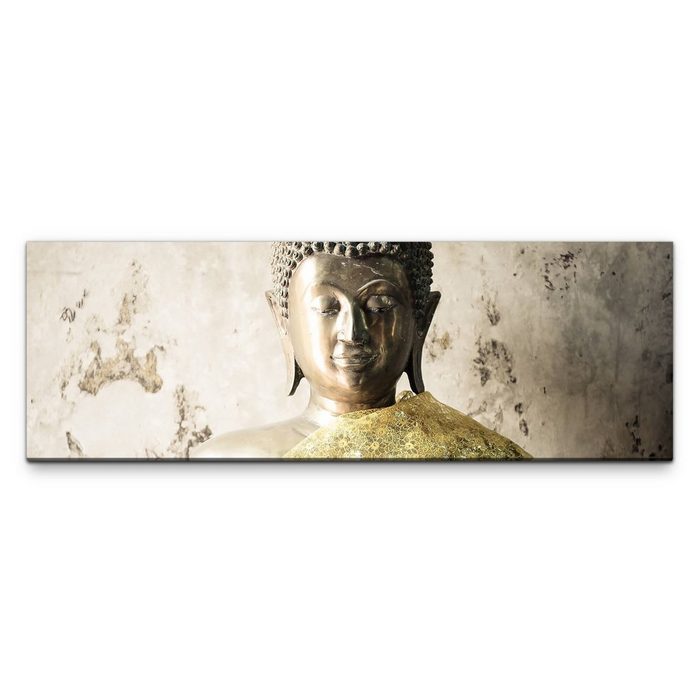 möbel-direkt.de Leinwandbild Bilder XXL Buddhafigur Bronze Wandbild auf Leinwand