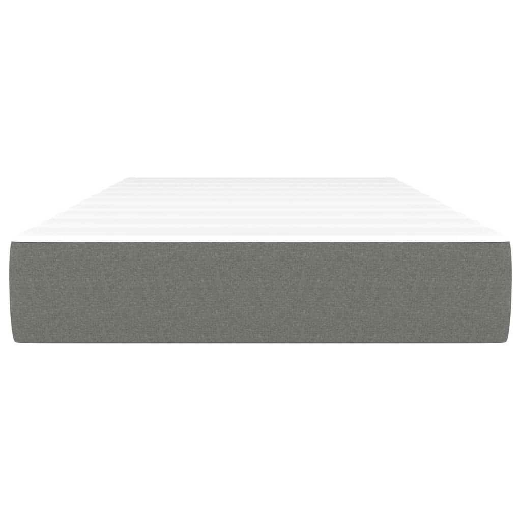 Boxspringmatratze Taschenfederkernmatratze Dunkelgrau 120x190x20 cm Stoff, günstig online kaufen
