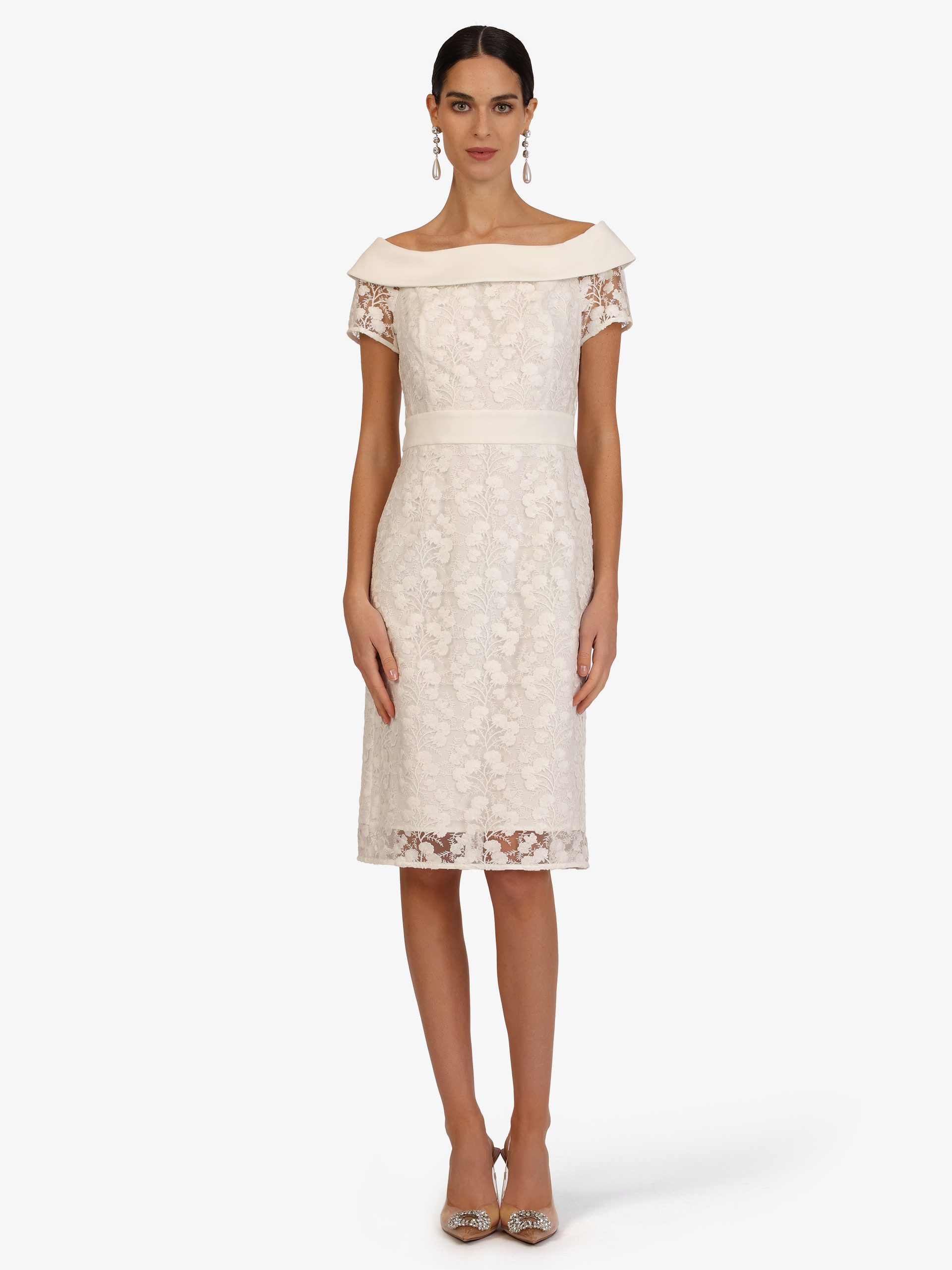 Kraimod Cocktailkleid mit Carmen-Ausschnitt