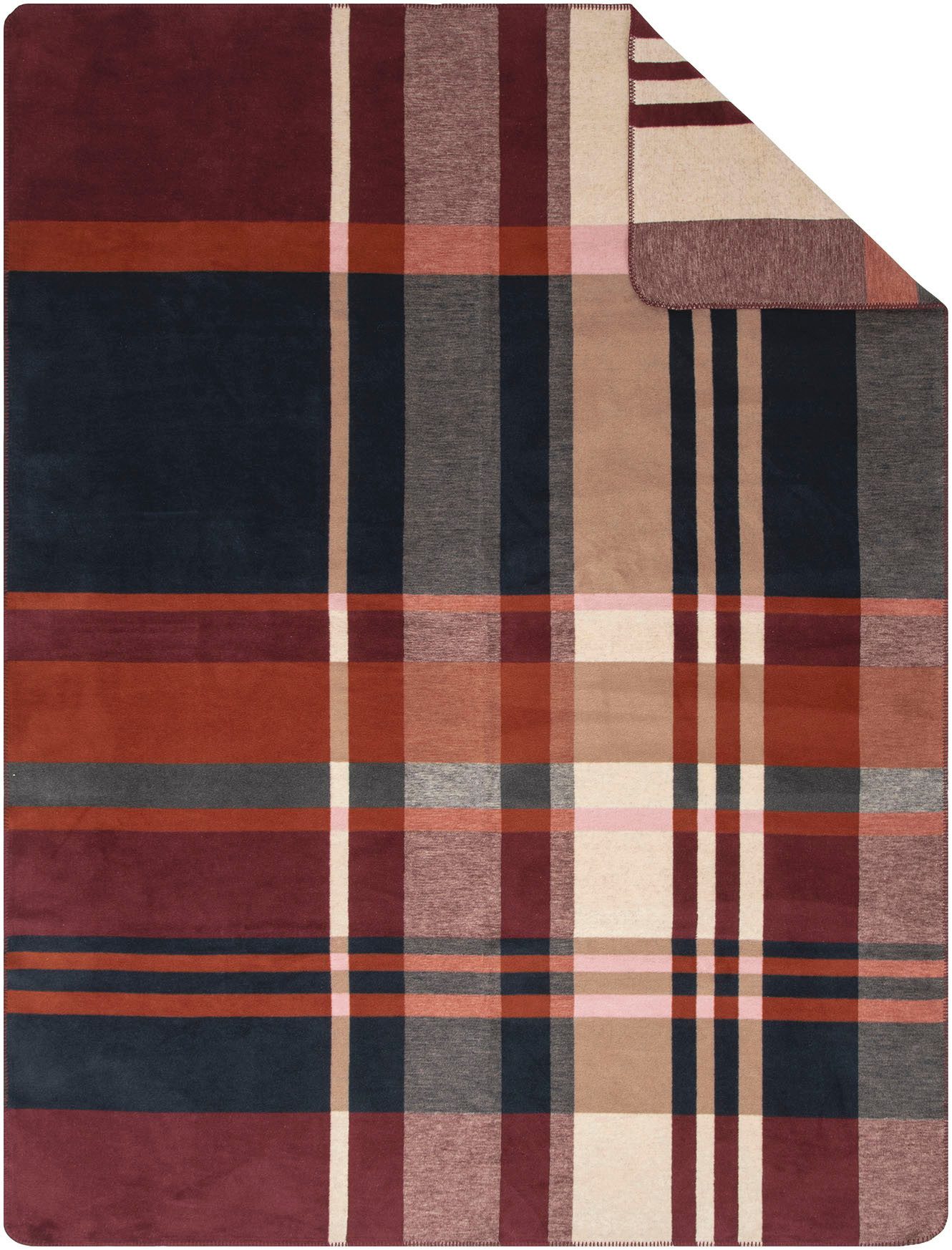 Wohndecke Wohndecke Falkland, IBENA, mit zeitlosem Karo-Design