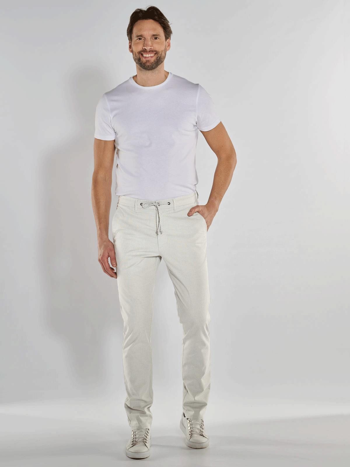 ENGBERS GERMANY Chinohose Herren Chino aus Hightech-Warenmaterial, Hellgrau