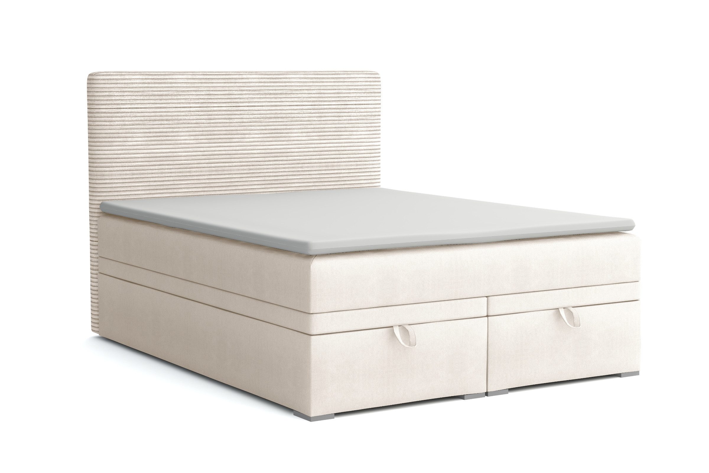 Deine Möbel 24 Boxspringbett DARO Boxbett Polsterbett Komplettbett Bett mit einer Matratze H4 (Taschenfederkernmatratzen 7 Zonen H4 Grau Hellgrau Schwarz Anthrazit Beige Samt Velour, 2-St., Taschen-federkernmatratze 7 Zonen H4 PREMIUM Bett), inkl Topper, Bettkasten 120x200 140x200 160x200 180x200 200x200