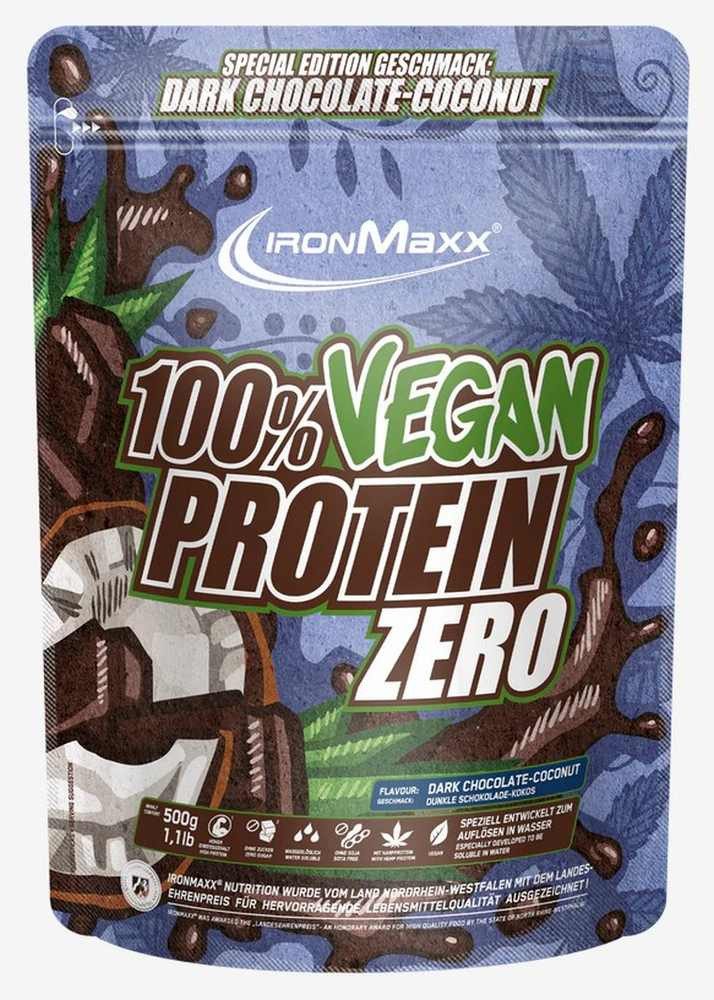 Ironmaxx IronMaxx 100% Vegan Protein Zero – 500g-Beutel Dark Chocolate Coconut Pulver