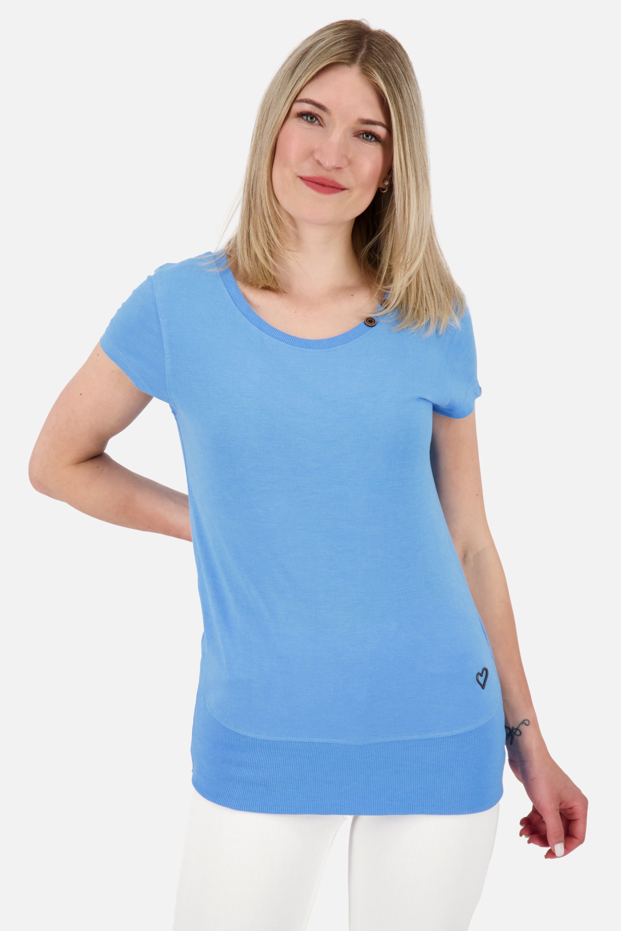 Alife & Kickin Rundhalsshirt CocoAK A Shirt Damen Kurzarmshirt, Shirt azure melange | T-Shirts