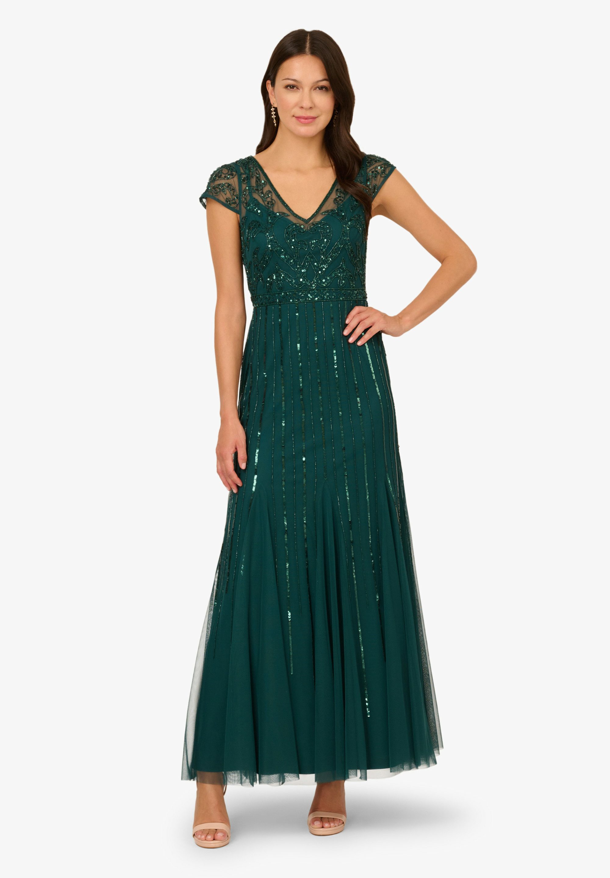Adrianna Papell Abendkleid Beaded Long Dress Glamourös, schimmernd, stilvol günstig online kaufen