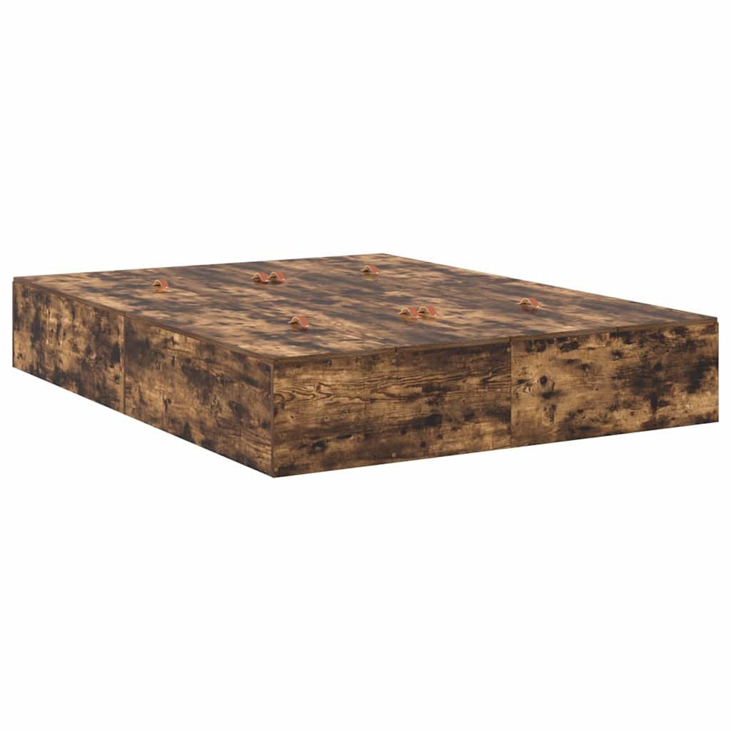 vidaXL Bett Bettgestell Räuchereiche 190 x günstig online kaufen