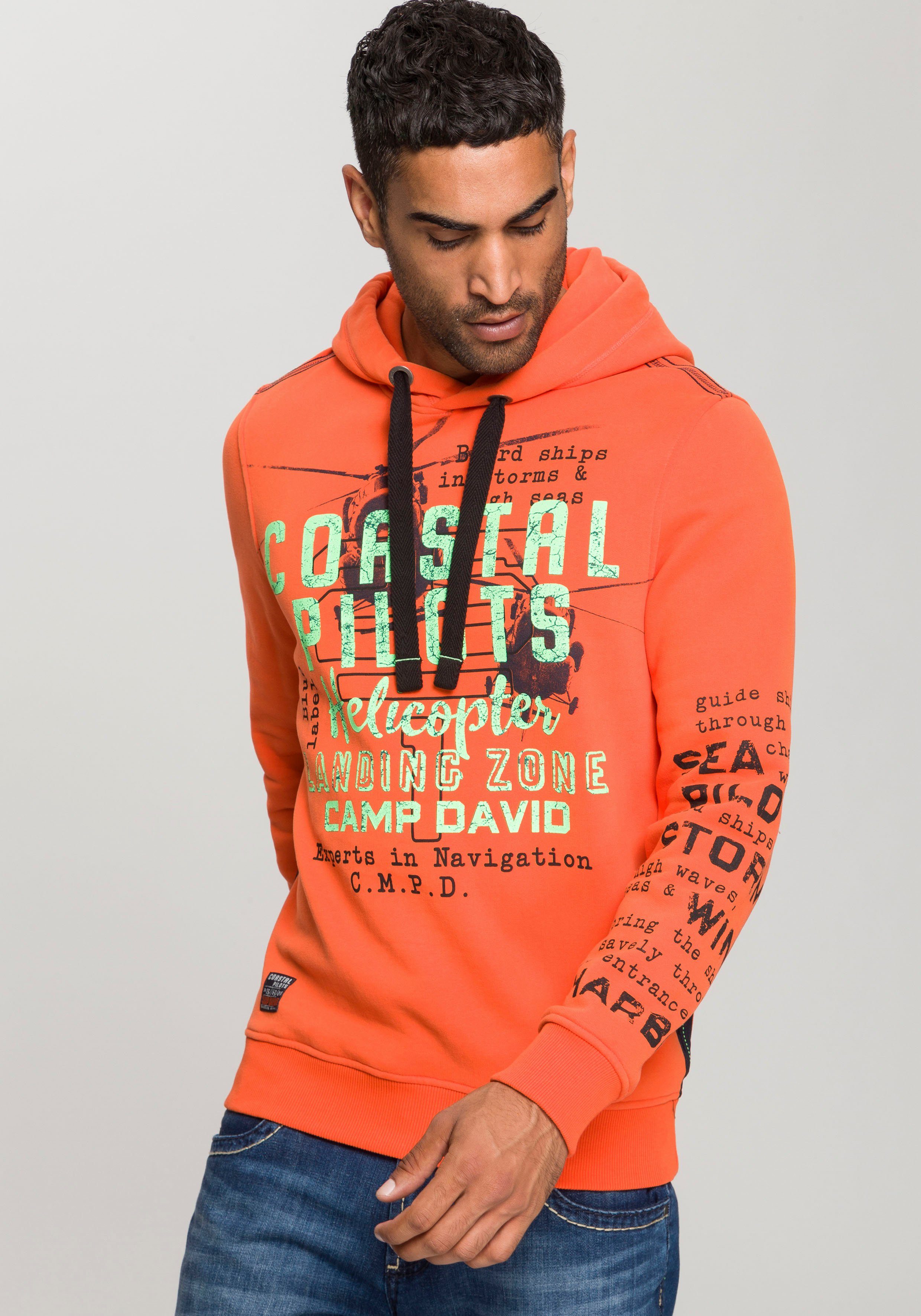 CAMP DAVID Kapuzensweatshirt mit großem Logofrontprint online kaufen | OTTO