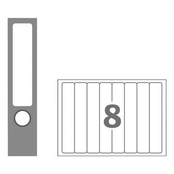 Avery Zweckform Etiketten L6060-10, für Ordner, kurz/schmal (34x192 mm), selbstklebend