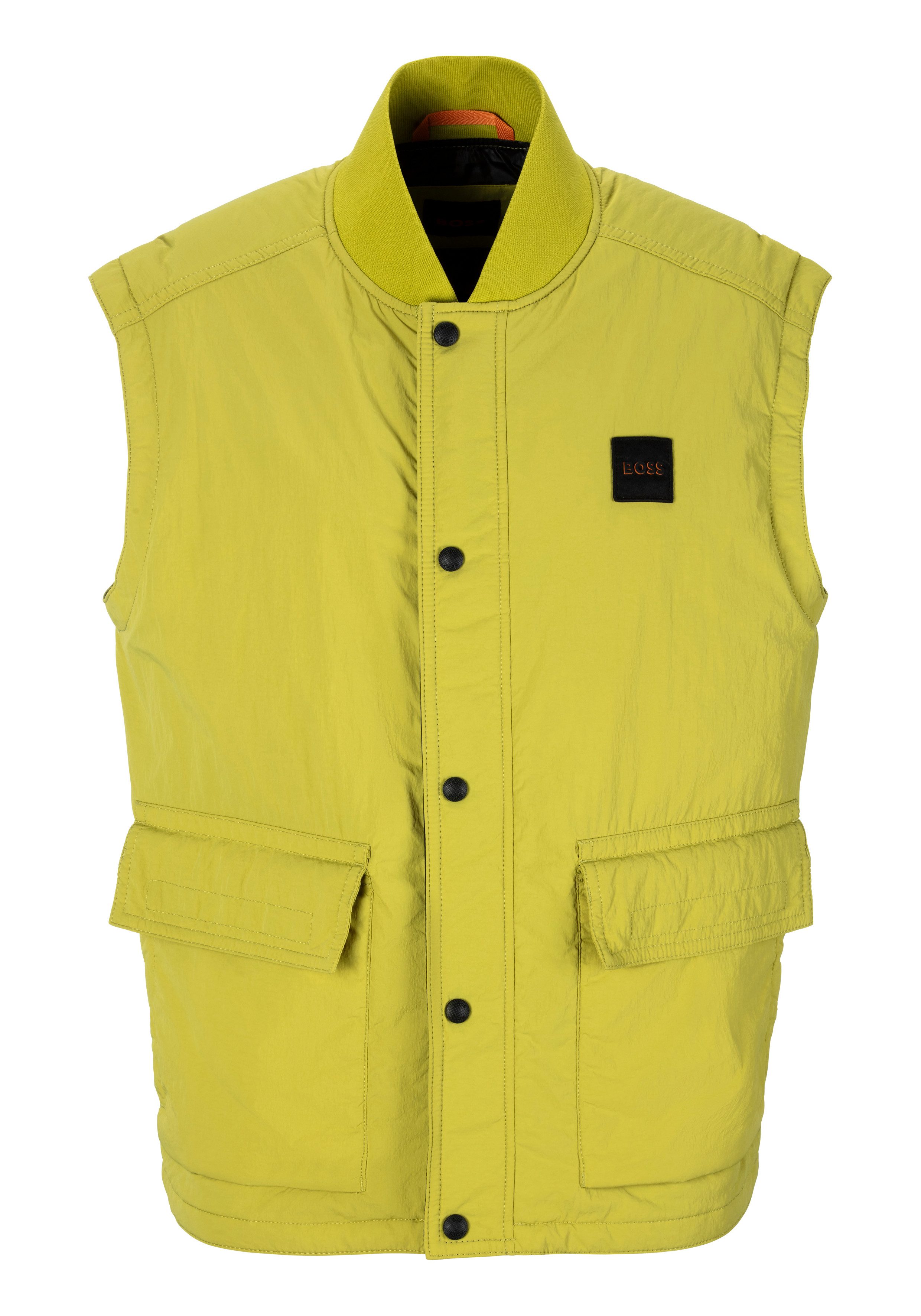 BOSS ORANGE Kurzweste Ocomo mit Markenlabel