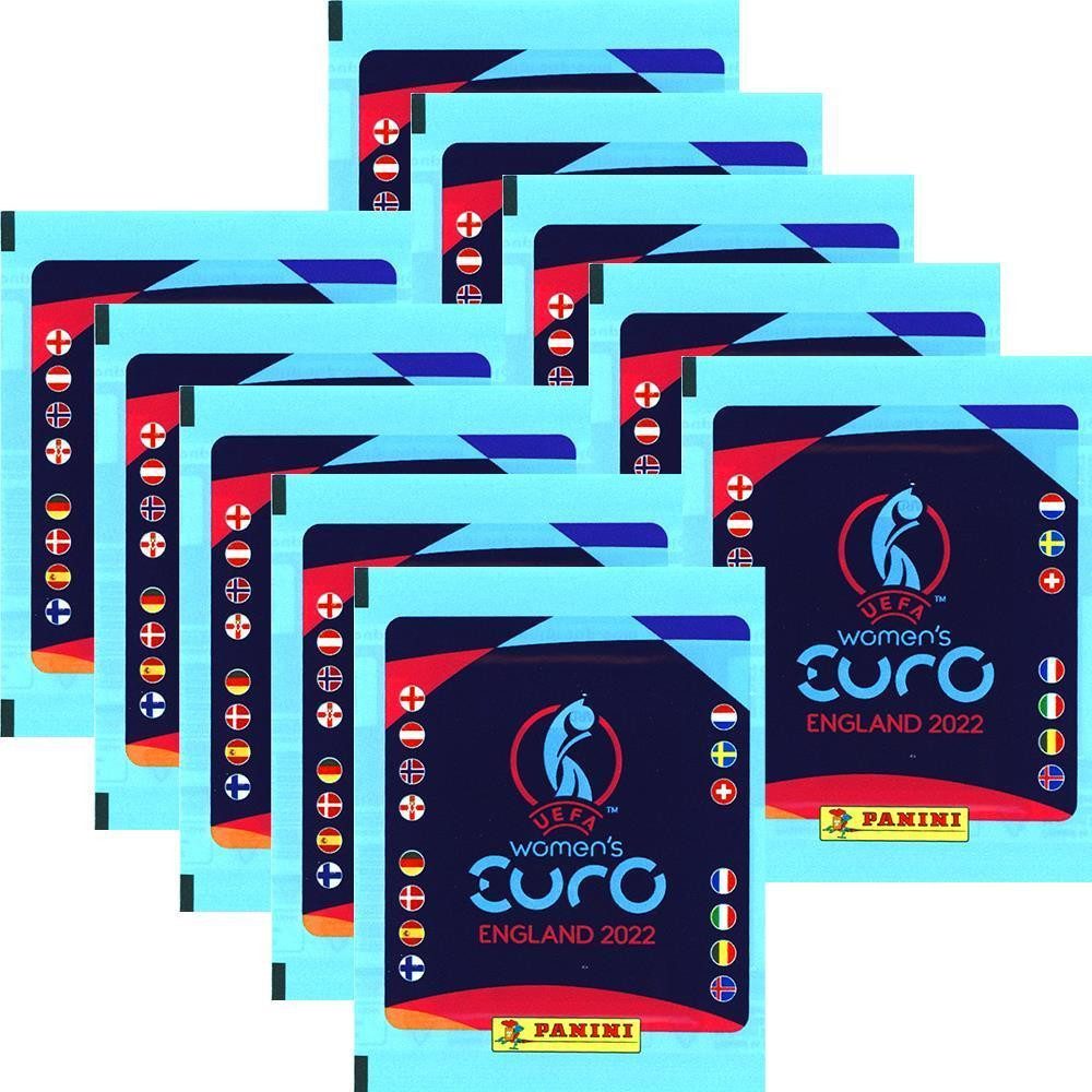 Sammelkarte Panini UEFA EURO Frauen EM 2022 - Sammelsticker - 10 Tüten