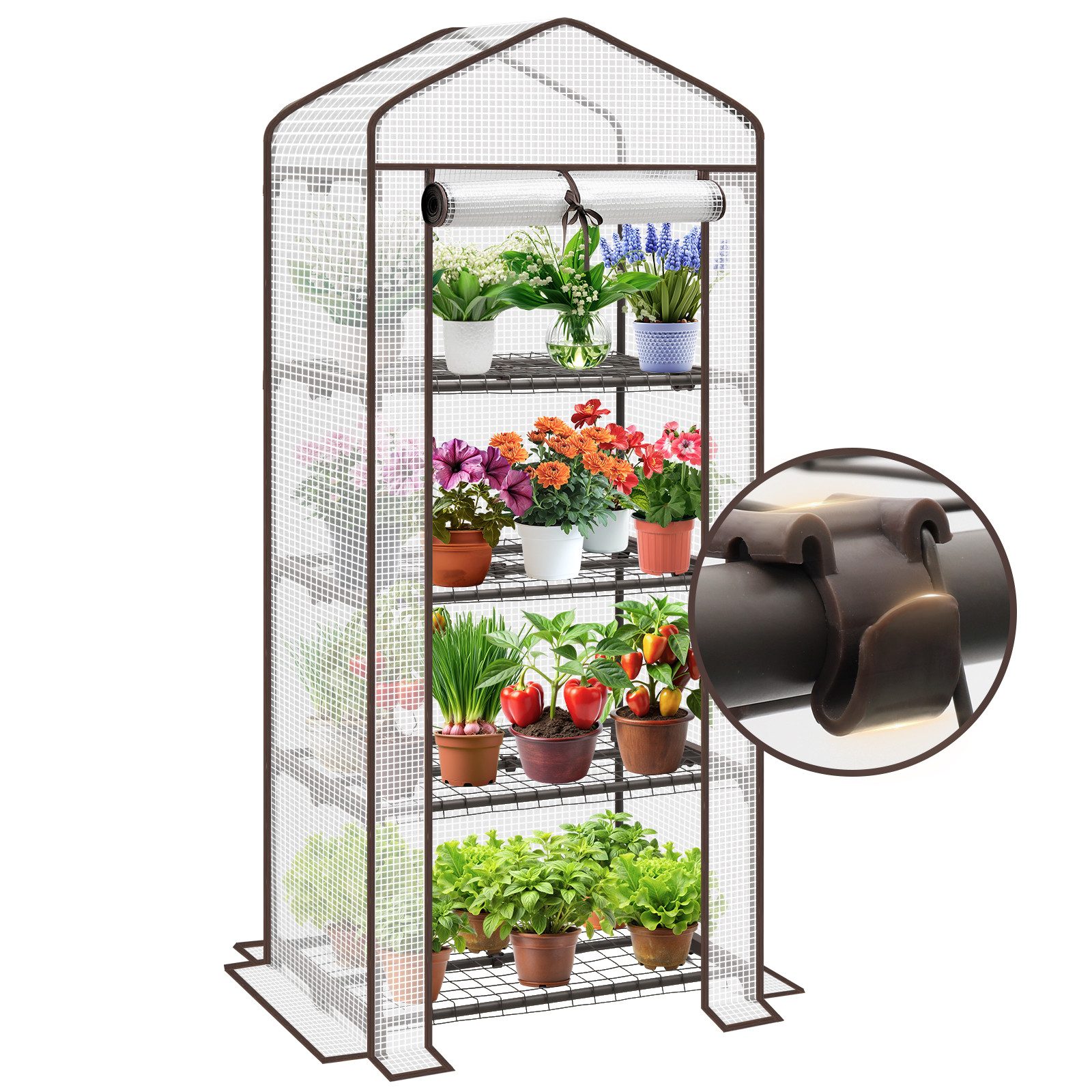 Sekey Foliengewächshaus Gewächshaus Klein Tomatenhaus Treibhaus mit Anzucht günstig online kaufen