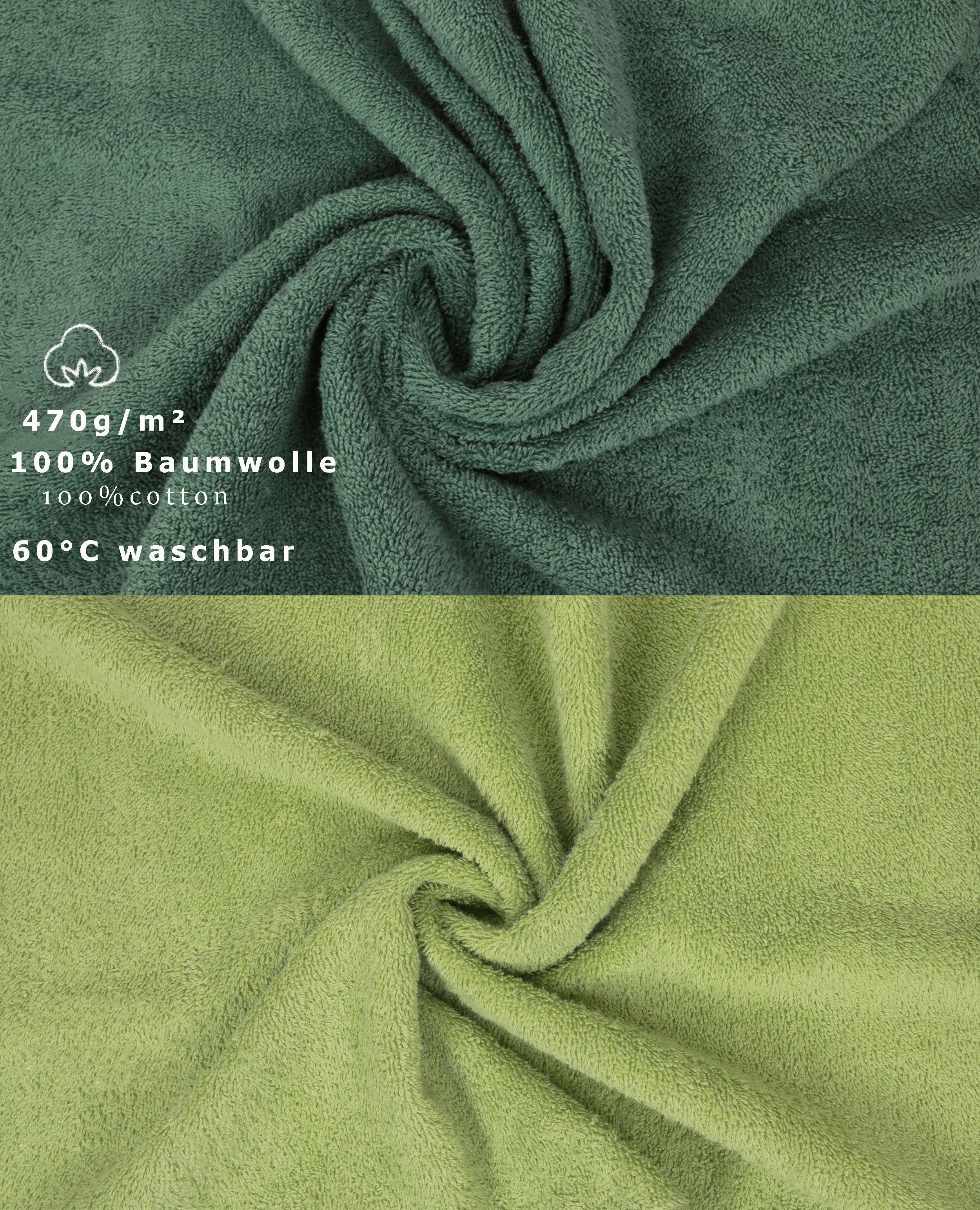 Set 12-TLG. tannengrün/avocadogrün, Betz Handtuch Baumwolle, (12-tlg) 100% Premium Farbe Set Handtuch